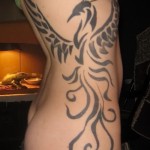 Főnix tetoválás a combon - fotó a kész tetoválásról 11022016 -ból 2