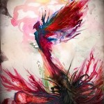 Phoenix tatouage aquarelle - fotó du tatouage fini 11022016 2