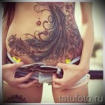 Phoenix Tätowierung auf dem Bauch - ein Foto des fertigen Tätowierung 11022016 1