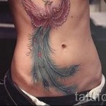 Phoenix Tätowierung auf dem Bauch - ein Foto des fertigen Tätowierung 11022016 2