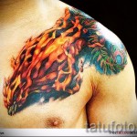 Phoenix Tätowierung auf der Schulter - ein Foto des fertigen Tätowierung 11022016 2