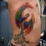 Phoenix Tätowierung auf der Seite - ein Foto des fertigen Tätowierung 11022016 1