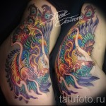 Phoenix Tätowierung auf seiner Hüfte - ein Foto des fertigen Tätowierung 11022016 2