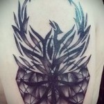 Phoenix Tätowierung Geometrie - ein Foto des fertigen Tätowierung auf 11022016 1