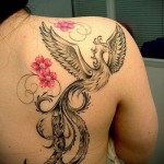 Főnix tetoválás lányoknak - fotó a kész tetoválásról a 11022016 telefonon 2