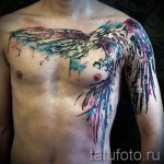 Főnix tetoválás a mellkasán - fotó a kész tetoválásról 11022016 2