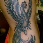 Főnix tetoválás az oldalon - fénykép a kész tetoválásról 11022016 3