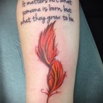 plume de phénix tatouage - une photo du tatouage fini sur 11022016 3