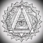 Скица на татуировка на очите 2