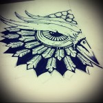 Скица за татуировка на очите 6