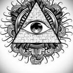 Скица за татуировка на очите 8