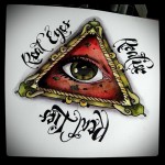 Скица на татуировката на очите 9
