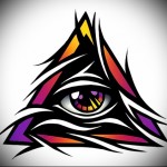 Скица за татуировка на очите 11