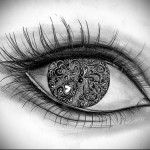 Скица за татуировка на очите 14