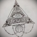 Скица за татуировка на очите 17