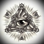 Скица за татуировка на очите 20