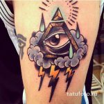 oeil de tatouage dans le triangle pour une fille - une photo du tatouage fini 13052016 2