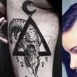 Tattoo -Auge im Dreieck für ein Mädchen - ein Foto des fertigen Tätowierung 13052016 1