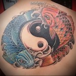 yin yang hal tetoválás