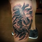 tetoválás koponya tőrrel