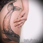 bálna tetoválás a lábán - a kész tetoválás fotóváltozata 14072016 -ból 2