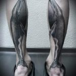 tatouage de baleine sur sa jambe - la version finale d'une photo du tatouage 14072016 3