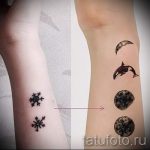 Wal -Tätowierung auf ihrem Handgelenk - ein Foto der fertigen Version der Tätowierung 14072016 1