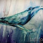 Wal -Tattoo auf der Hüfte - ein Foto der fertigen Version der Tätowierung 14072016 2