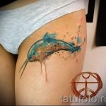 Bálna tetoválás a lábán - a tetoválás fotójának végső változata 14072016 2