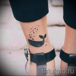 Bálna tetoválás a lábán - a tetoválás fotójának végső változata 14072016 3