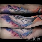 bálnatetoválás akvarell - a kész tetoválás fotóváltozata 14072016 -ból 1