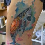 tetováló bálna akvarell - a kész tetoválás fotóváltozata 14072016 -ból 3