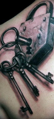 Fotó a tetováló zárról és a kulcsról 21.08.2019 №014 - tetováló zár és kulcs -