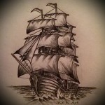 hajó tetoválás vázlat fotó
