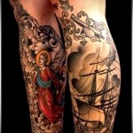 hajótetoválás a 8 lábán