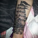 kalózhajó tetoválás