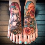 hajótetoválás a 2 -es lábon