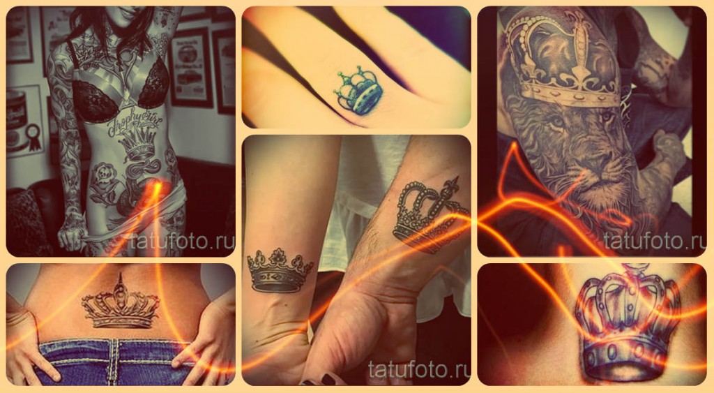 tatuaż korony - zdjęcia gotowych przykładów dla Ciebie