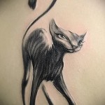 fekete macska tetoválás fotó opció