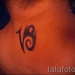 Bak tetoválás a nyakon - fotó példa 18122015 -ből # 3