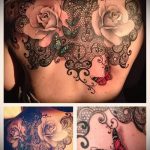csipke tetoválás a hátán - fotó példa a kész tetoválásra 7