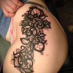 csipke comb tetoválás - fotó példa a kész tetoválásra 6