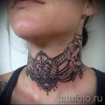 csipke tetoválás a nyakon - fotó példa a kész tetoválásra 2