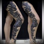csipke tetoválás a lábán - Fotó példa a kész tetoválásra 1