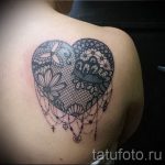 Stil Spitze Tätowierung - Beispielfoto des fertigen Tätowierung 1