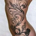 oldalsó csipke tetoválás - fotó példa a kész tetoválásra 1