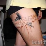 csipke tetoválás a lábán - fotó példa a kész tetoválásra 1