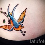 татуировка на лястовица по корема - пример за снимка 7