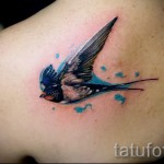 лястовична татуировка на острието - Пример за снимка 3