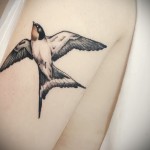 татуировка на лястовица на ръка - снимка пример 4